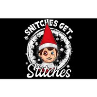 Snitches Get Stitches The Elf Xmas Funny Christmas Bumper Sticker