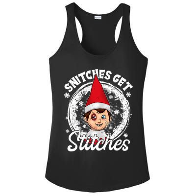 Snitches Get Stitches The Elf Xmas Funny Christmas Ladies PosiCharge Competitor Racerback Tank