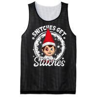 Snitches Get Stitches The Elf Xmas Funny Christmas Mesh Reversible Basketball Jersey Tank