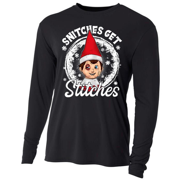 Snitches Get Stitches The Elf Xmas Funny Christmas Cooling Performance Long Sleeve Crew