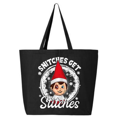 Snitches Get Stitches The Elf Xmas Funny Christmas 25L Jumbo Tote