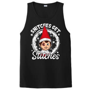 Snitches Get Stitches The Elf Xmas Funny Christmas PosiCharge Competitor Tank