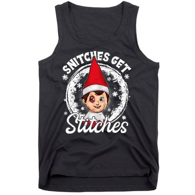 Snitches Get Stitches The Elf Xmas Funny Christmas Tank Top