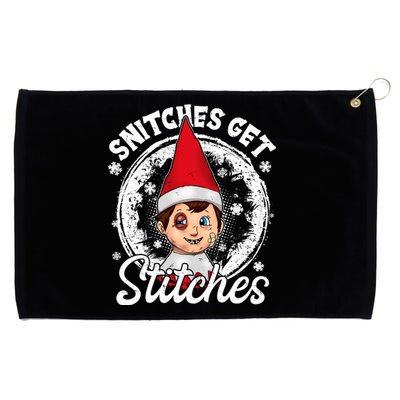 Snitches Get Stitches The Elf Xmas Funny Christmas Grommeted Golf Towel