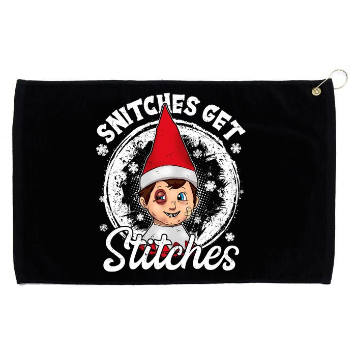 Snitches Get Stitches The Elf Xmas Funny Christmas Grommeted Golf Towel