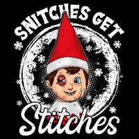 Snitches Get Stitches The Elf Xmas Funny Christmas Kids Sweatshirt