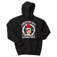 Snitches Get Stitches The Elf Xmas Funny Christmas Kids Hoodie