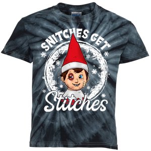 Snitches Get Stitches The Elf Xmas Funny Christmas Kids Tie-Dye T-Shirt