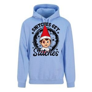 Snitches Get Stitches The Elf Xmas Funny Christmas Unisex Surf Hoodie