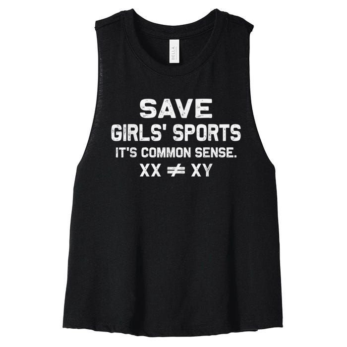 Save Girl.S Sports Its Common Sense Xx Different To Xy Women's Racerback Cropped Tank