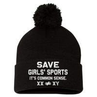 Save Girl.S Sports Its Common Sense Xx Different To Xy Pom Pom 12in Knit Beanie