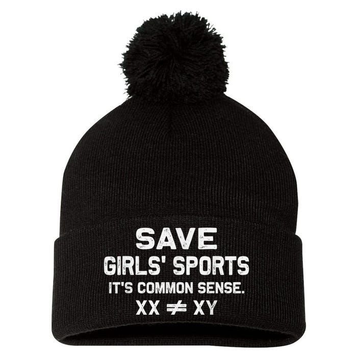 Save Girl.S Sports Its Common Sense Xx Different To Xy Pom Pom 12in Knit Beanie