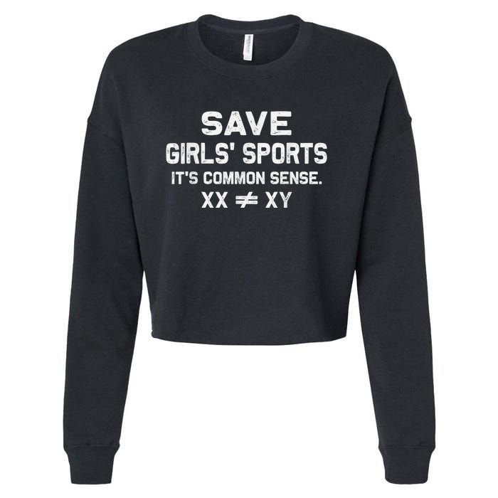 Save Girl.S Sports Its Common Sense Xx Different To Xy Cropped Pullover Crew