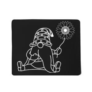 Sunflower Gnome Summer Themed Illustration Mousepad