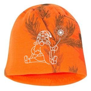 Sunflower Gnome Summer Themed Illustration Kati - Camo Knit Beanie