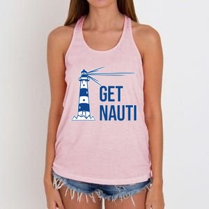 Sailing Gift Sailer Nautics Pun Nautical Gift Boating Cool Gift Women's Knotted Racerback Tank