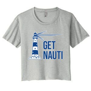 Sailing Gift Sailer Nautics Pun Nautical Gift Boating Cool Gift Women's Crop Top Tee