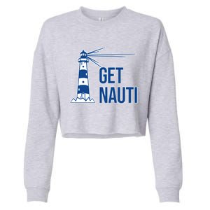 Sailing Gift Sailer Nautics Pun Nautical Gift Boating Cool Gift Cropped Pullover Crew