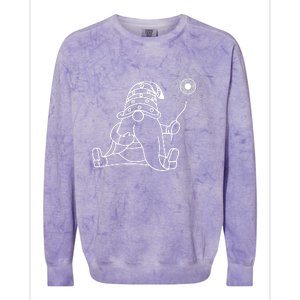 Sunflower Gnome Summer Themed Illustration Colorblast Crewneck Sweatshirt