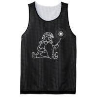 Sunflower Gnome Summer Themed Illustration Mesh Reversible Basketball Jersey Tank