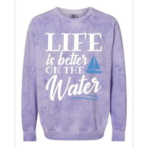 Sailing Gift Sea Boat Ocean Sailer Gift Boating Gift Colorblast Crewneck Sweatshirt