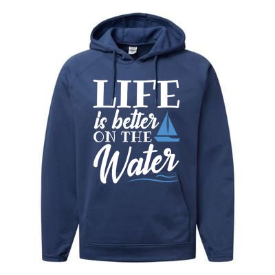 Sailing Gift Sea Boat Ocean Sailer Gift Boating Gift Performance Fleece Hoodie