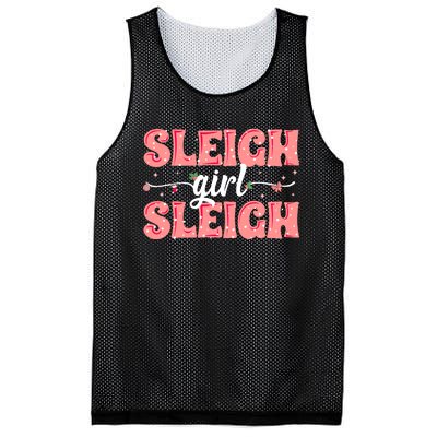 Sleigh Girl Sleigh Retro Christmas Santas Mesh Reversible Basketball Jersey Tank