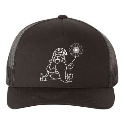 Sunflower Gnome Summer Themed Graphic Yupoong Adult 5-Panel Trucker Hat