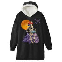 Spooky Gamer Skeleton Halloween Video Games Fun Hooded Wearable Blanket