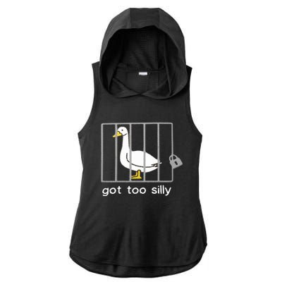 Silly Goose Ladies PosiCharge Tri-Blend Wicking Draft Hoodie Tank