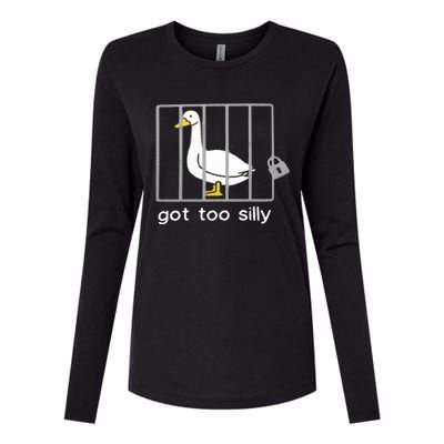 Silly Goose Womens Cotton Relaxed Long Sleeve T-Shirt