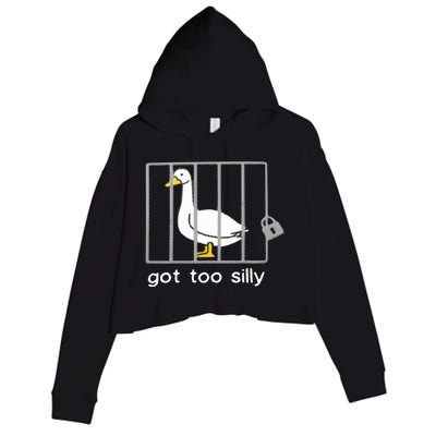 Silly Goose Crop Fleece Hoodie