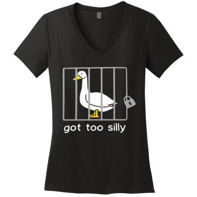 Silly Goose Women's V-Neck T-Shirt