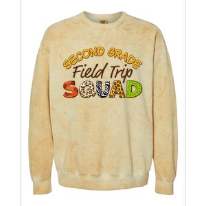 Second Grade Students School Zoo Field Trip Squad Matching Colorblast Crewneck Sweatshirt