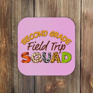 Second Grade Students School Zoo Field Trip Squad Matching Coaster