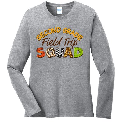 Second Grade Students School Zoo Field Trip Squad Matching Ladies Long Sleeve Shirt