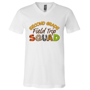 Second Grade Students School Zoo Field Trip Squad Matching V-Neck T-Shirt