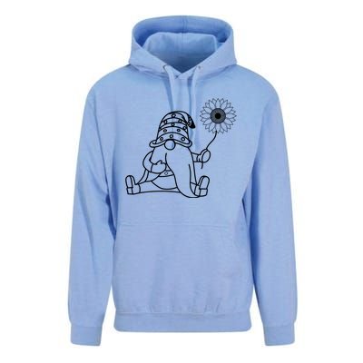 Sunflower Gnome Summer Fun Illustration Unisex Surf Hoodie