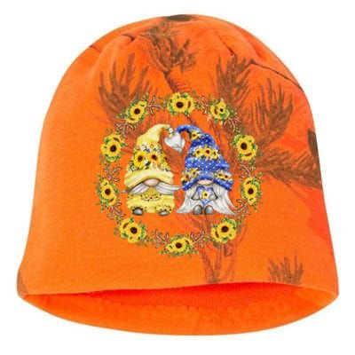 Sunflower Gnome Shows Heart & Love For Gardener Autumn Fall Kati - Camo Knit Beanie