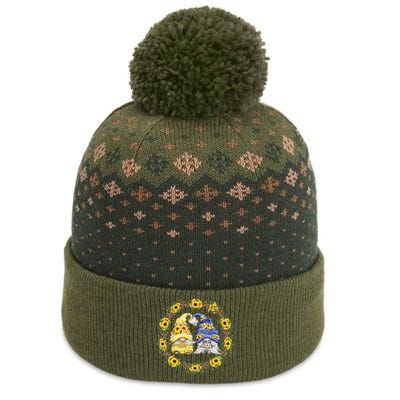 Sunflower Gnome Shows Heart & Love For Gardener Autumn Fall The Baniff Cuffed Pom Beanie