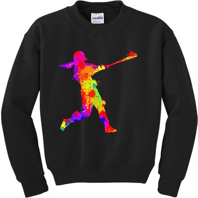 Softball Girl Kids Sweatshirt