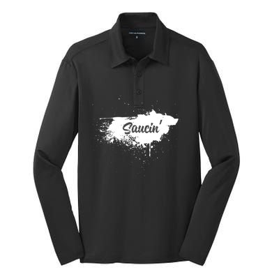 Saucin Gift Silk Touch Performance Long Sleeve Polo