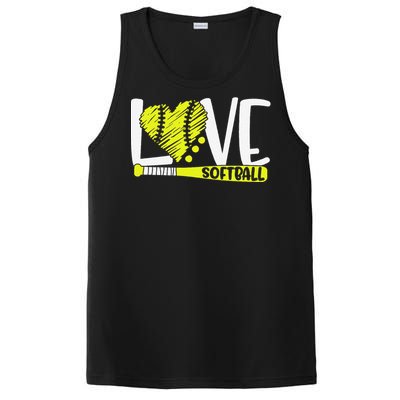 Softball Graphic Sayings Gift For Dad PosiCharge Competitor Tank