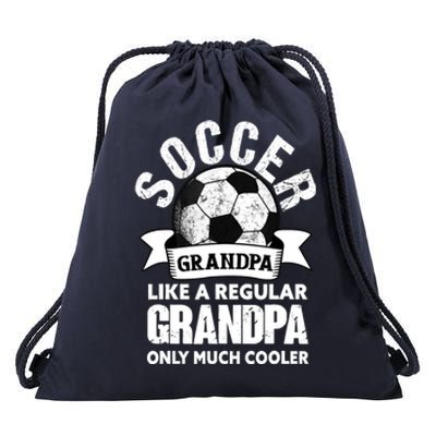 Soccer Grandpa Soccer Player Funny Grandfather Soccer Drawstring Bag