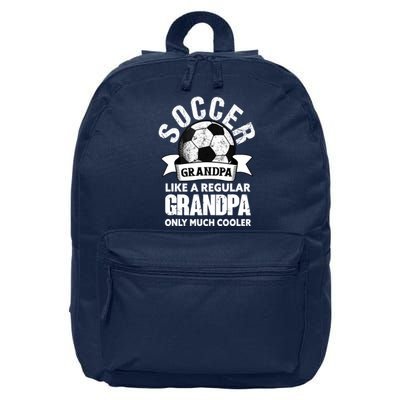 Soccer Grandpa Soccer Player Funny Grandfather Soccer 16 in Basic Backpack