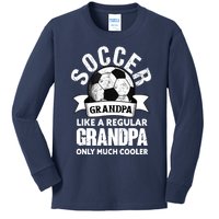 Soccer Grandpa Soccer Player Funny Grandfather Soccer Kids Long Sleeve Shirt