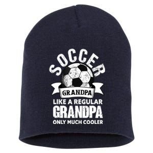 Soccer Grandpa Soccer Player Funny Grandfather Soccer Short Acrylic Beanie