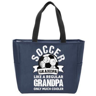 Soccer Grandpa Soccer Player Funny Grandfather Soccer Zip Tote Bag