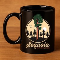 Sequoia General Sher Tree Camping Sequoia National Park Cute Gift 11oz C Handle Ceramic Mug