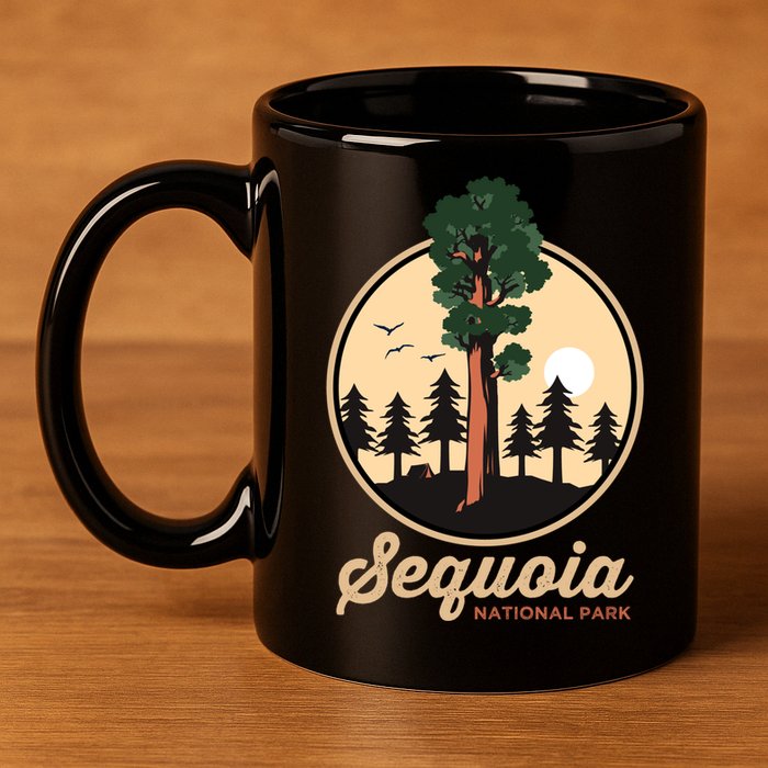 Sequoia General Sher Tree Camping Sequoia National Park Cute Gift 11oz C Handle Ceramic Mug